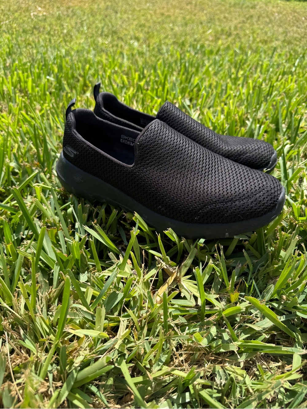 Skechers Womens GOwalk Slip-On Walking Shoes in Black